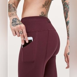 Lululemon Pace Rival Crop *22" Dark Adobe sz 10